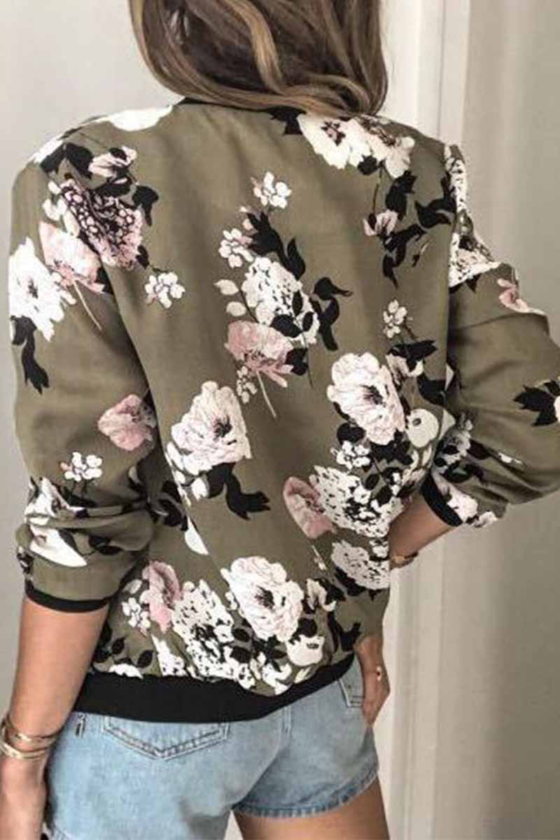 Casual Fashion Printed Round Neck Long Sleeve Jacket(3 Colors) 💖