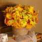 1pc 13.3in Yellow Artificial Maple Leaves, Artificial Maple Leaves Stems, Fake Fall Leaves Bouquet