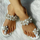 *Women Casual Summer Toe Ring Flat Sandals - Veooy