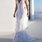 Women Elegant Maxi Slim Bodycon White Lace Dress