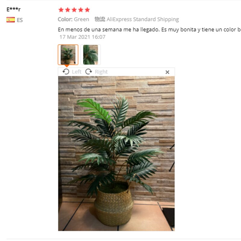 (2 PCS) 70cm 21 Heads Largre Tropical Palm Tree Artificial Plants Branch - Veooy