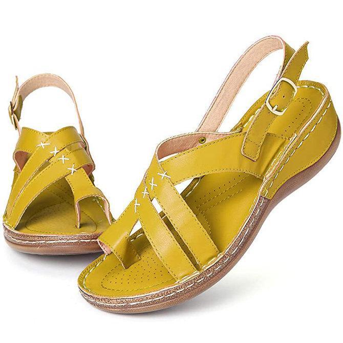 Buckle Summer Thong Sandals .*