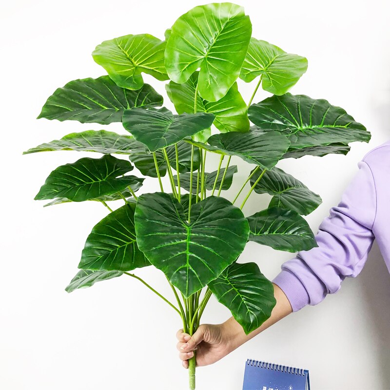(2 PCS) 75cm 24 Forks Tropical Monstera Large Artificial Plants Branches Fake - Veooy