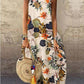 Casual Floral Tunic Round Neckline Shift Dress