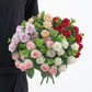 1pc 11 Heads Artificial Flowers Stem, Fake Eucalyptus Roses, Wedding Bouquets For Home Decoration