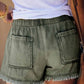 Adjustable Tassel Pockets Design Denim Shorts(4 Colors)