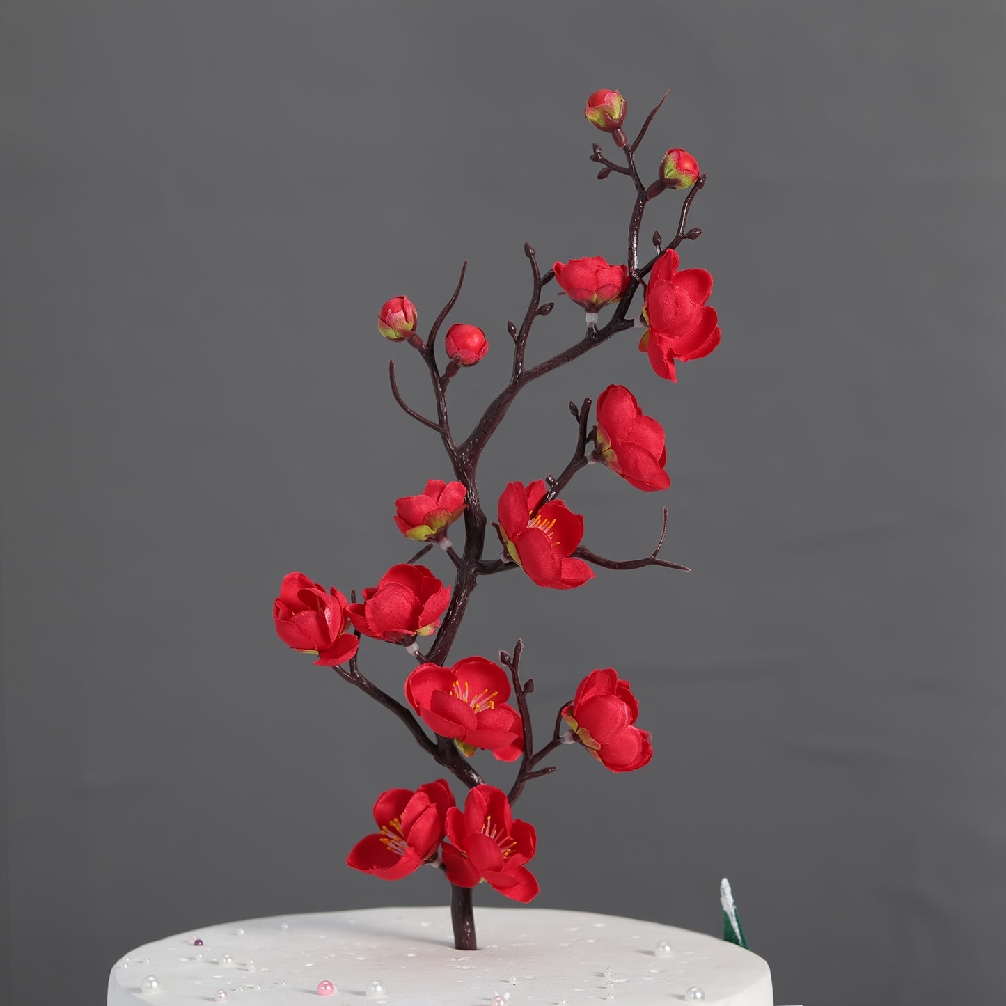 1pc Artificial Plum Blossom, Artificial Silk Flowers Branches Home Table Living Room Decor DIY Wedding Decoration