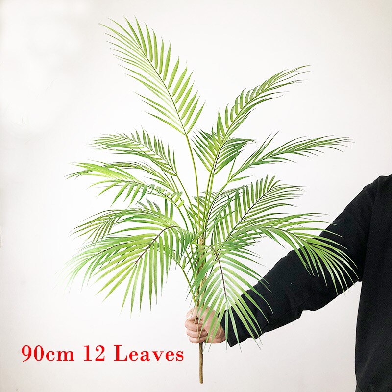 (2 PCS) 80-98cm Large Artificial Palm Tree Tropical Tall Plants Branch Fake Palm Leafs