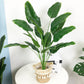 (2 PCS) 80cm 18 Heads Large Artificial Palm Tree Tropical Monstera Plants Green Fake - Veooy