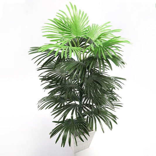(2 PCS) 80cm 30 Heads Large Palm Tree Tropical Artificial Plants Branch Fake - Veooy