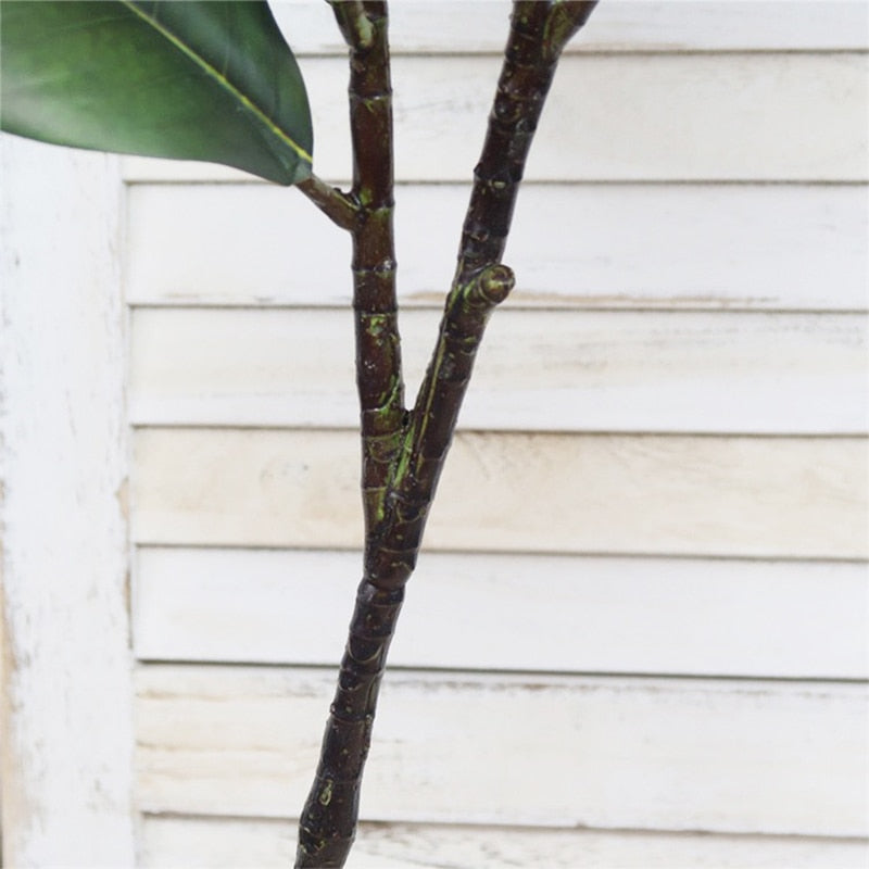 (2 PCS) 82cm 2 Heads Large Artificial Magnolia Tree Tropical Fake Plants Tall