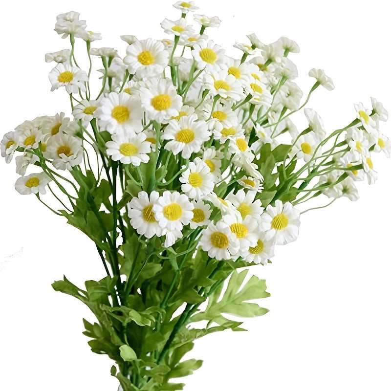 1pc Artificial Chrysanthemum Flowers Vase For Home Decor Accessories Wedding Bouquet Christmas Wreaths Romantic Mother's Day Fake Silk Daisy