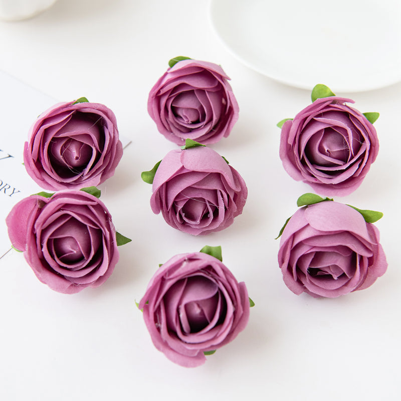 5pcs Artificial Flower Heads, DIY Fake Rose Heads, Fake Flower For Wedding