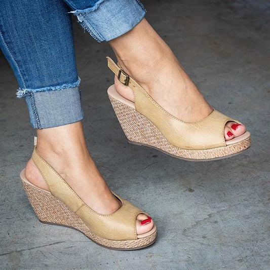 *Casual Wedge Open Toe Sandals - Veooy