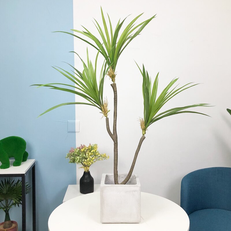 (2 PCS) 88cm Large Artificial Dracaena Tree Tropical Jungle Palm Plants - Veooy