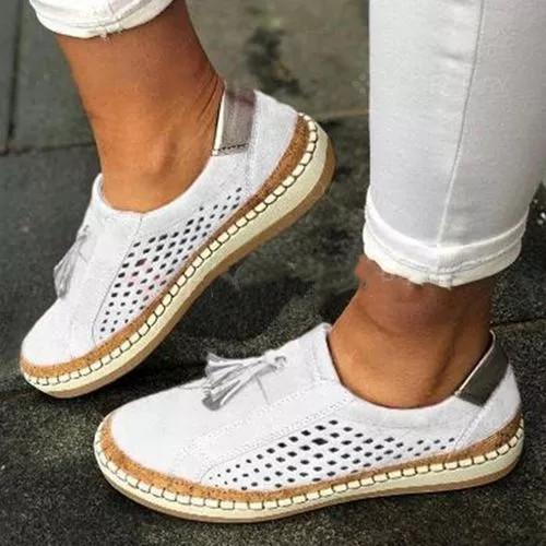 Casual Solid Color Sneakers * - Veooy