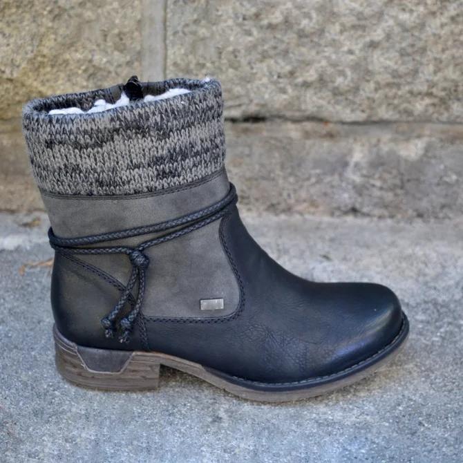 Daily Winter Flat Heel Boots - Veooy