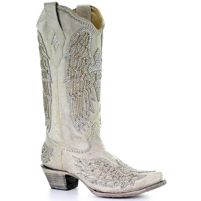 Women's Glitter Inlaid Wings Boots *
