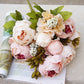1pc Vintage Flowers Bouquet, Lifelike Simulated Peony Stem, Silk Peony Flowers For Home Wedding Decoration, Valentine's Day Decor