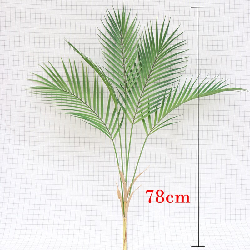 (2 PCS) 90cm Large Arificial Palm Tree Tropical Tall Plants Branch - Veooy