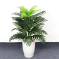 (2 PCS) 90cm Large Artificial Palm Tree Tropical Fake Plants Silk Monstera Leaves - Veooy