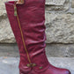 Womens Western Cowboy Knee Boots Punk Boots *