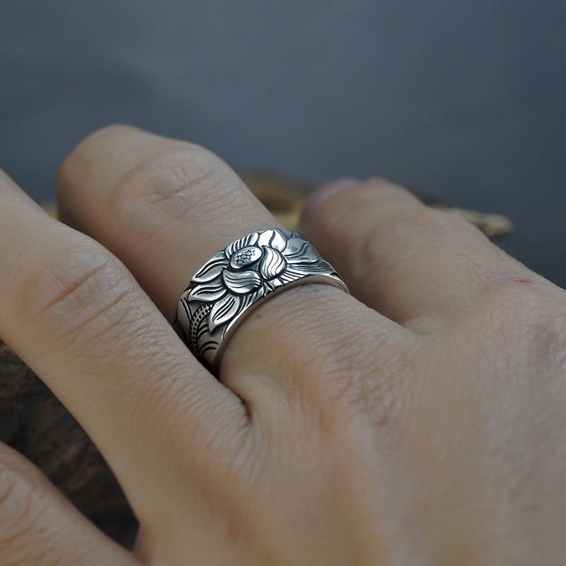 Heart Sutra Lotus Ring - Veooy