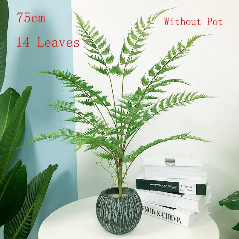 98cm 15 Heads Large Tropical Palm Tree Artificial Plants Branch Fake - Veooy