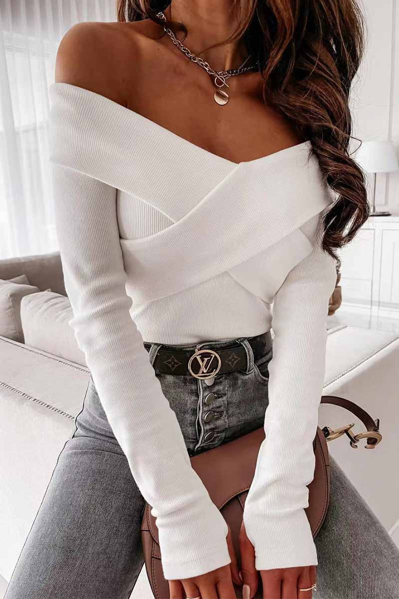 Sexy V-Neck Strapless Striped Tie Tops(3 Colors) 💖
