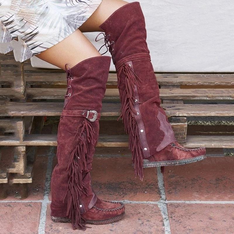 Flat Heel PU Winter Boots - Veooy