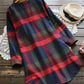 Women Casual Pluse Size Plaid Short Dress - veooy
