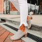 Denim Cloth Chunky Heel Sandals Mules Slippers * - Veooy