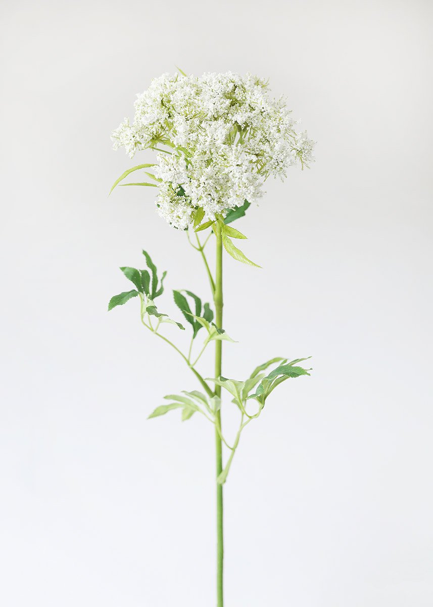 Artificial Queen Anne's Lace Wildflowers in White - 31" - Veooy
