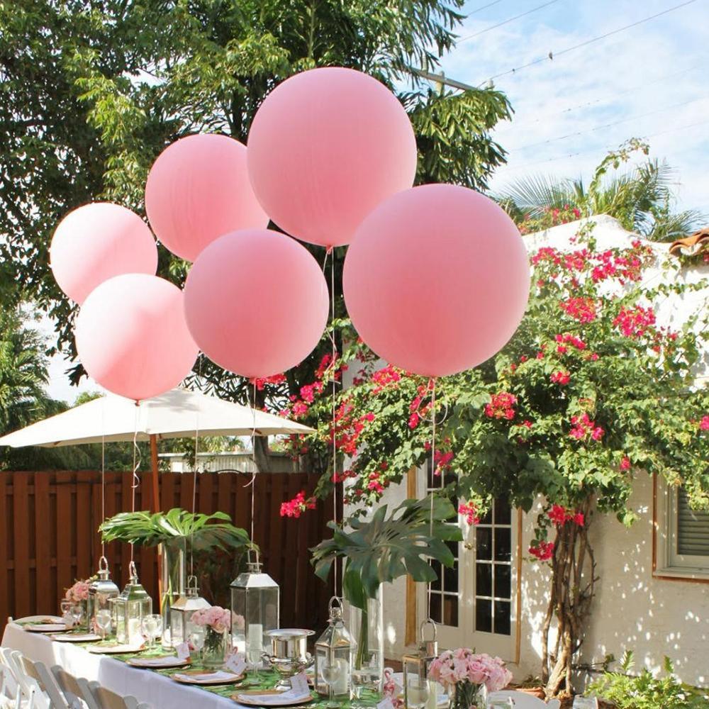36'' Colorful Giant Balloons with Greenery Strings for Wedding Birthday Party Decorations