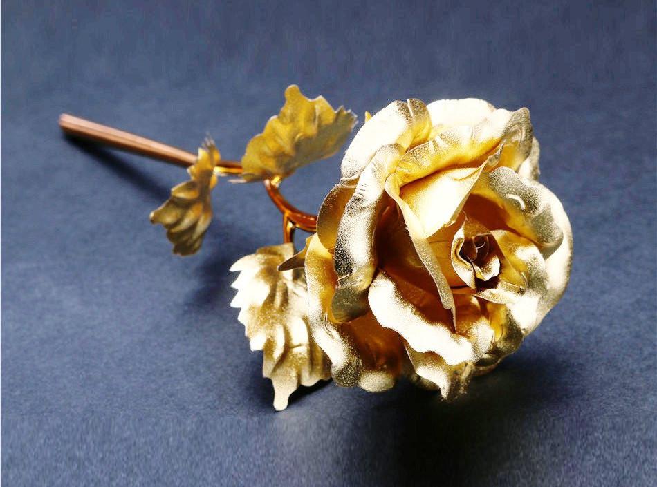 24k Gold Foil Rose - With Box - Veooy