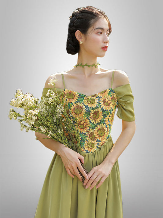 Grow To Sunflower Green Dress