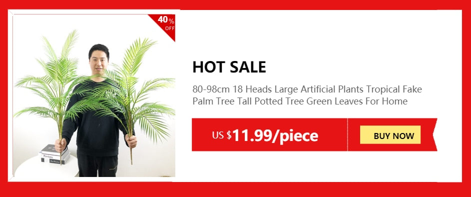(2 PCS) 75cm Large Artificial Strelizia Plants Tropical Tall Palm Tree Fake