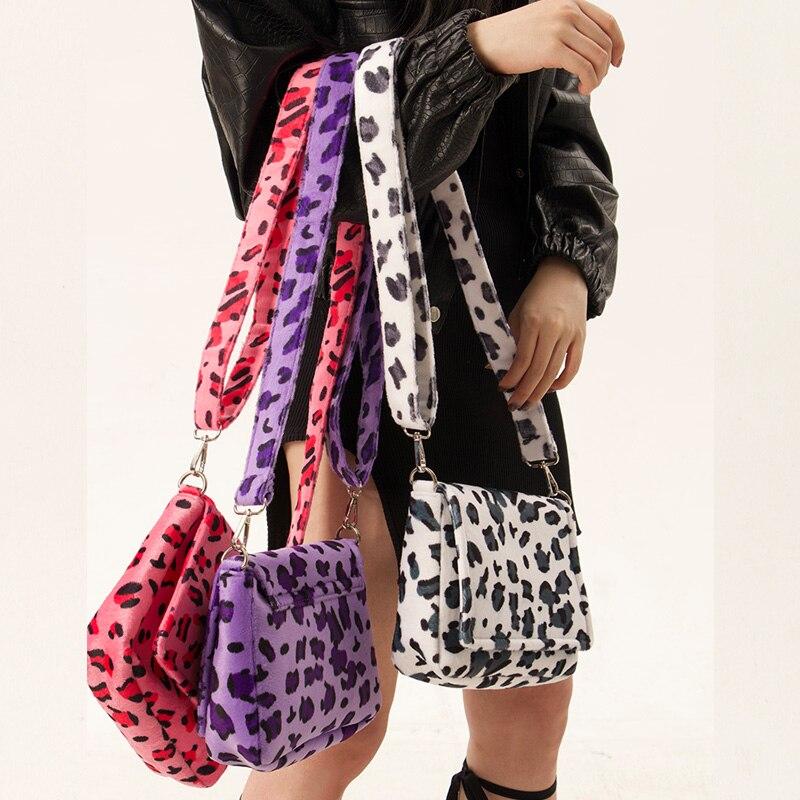 Leopard Messenger Bags White Pink Purple-veooy