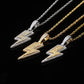 Iced Out Bling Lightning Necklace-veooy