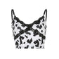 Leopard Criss-cross Lace Tank Top-veooy