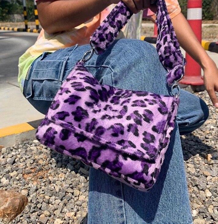 Leopard Messenger Bags White Pink Purple-veooy