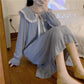 Lace Long Sleep Shirt Dress-veooy