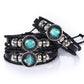 Glow In The Dark Leather Zodiac Sign Bracelets - Veooy