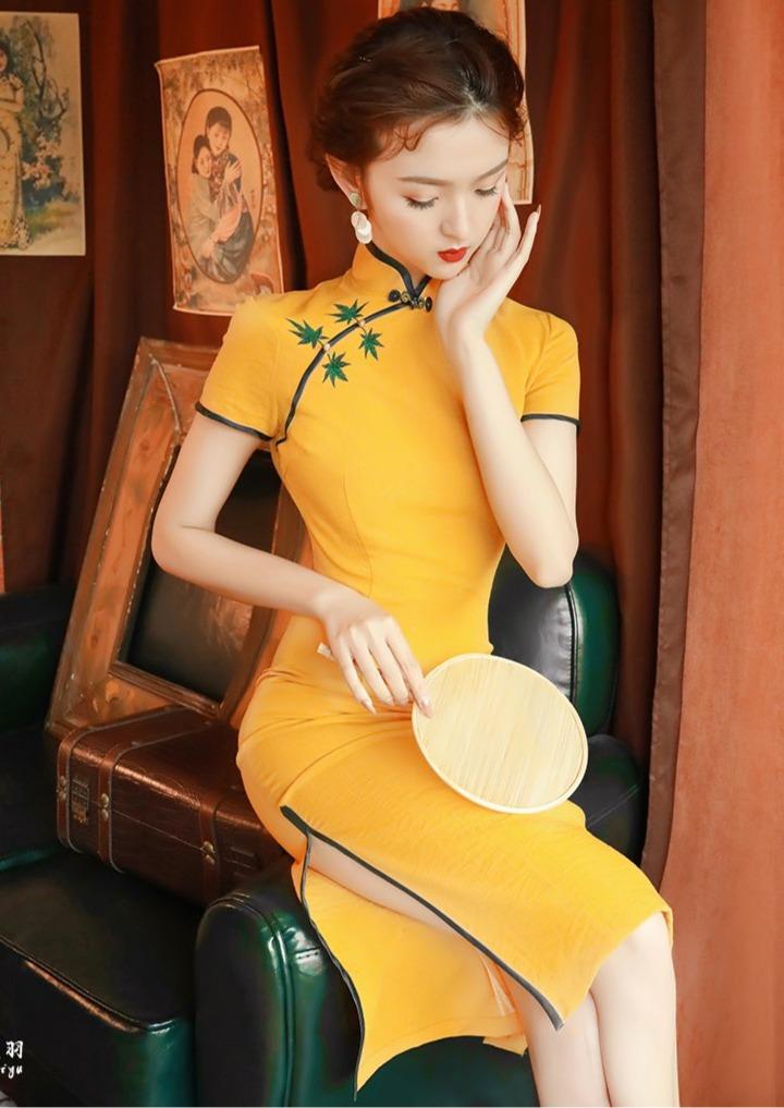 Meiling | Yellow Linen Qipao (MeilYlw01)