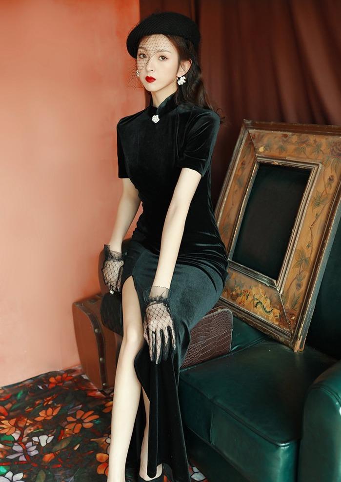 Meiling | Black Qipao Dress (MeilBlk01)
