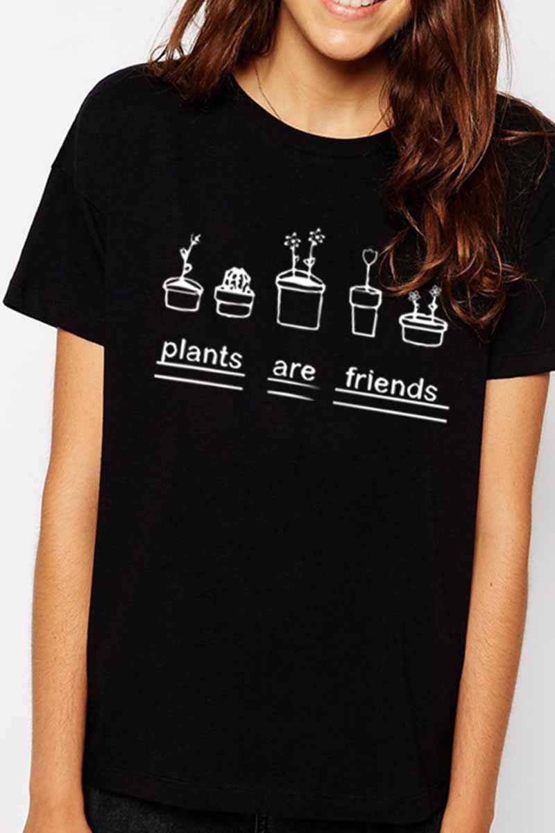 Round Neck Cute Print T-shirt 💖