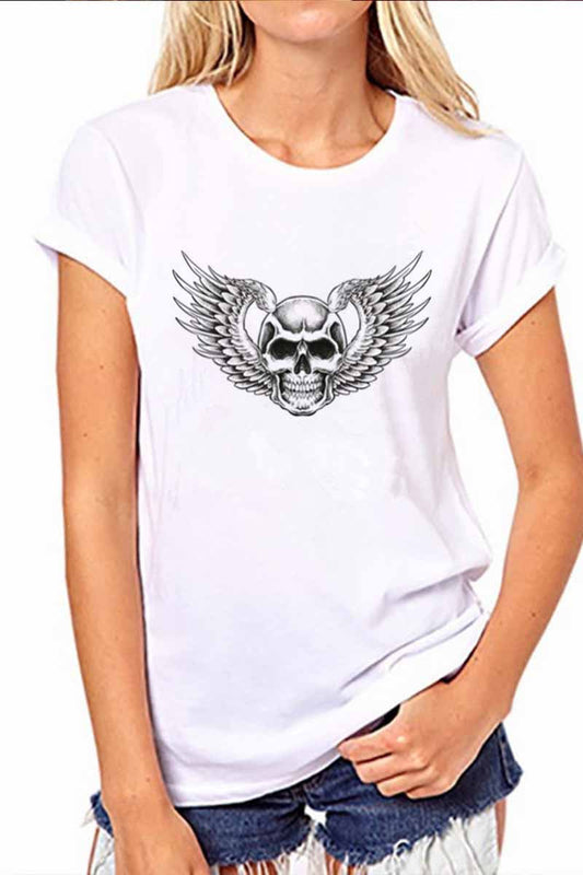 Skull Round Neck T-shirt 💖