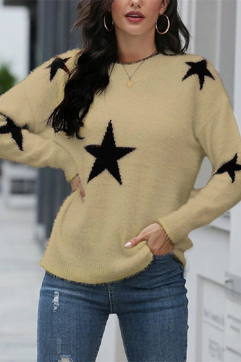 Round Neck Loose Knit Long Sleeve Sweater 💖