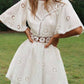 O-Neck White Lace Mini Dress 💖