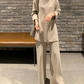 Casual Sweater And Trousers Two Pieces Set - Veooy